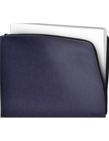 DOSSIER CREMALLERA TAMANO A5 AZUL 25X18 CM