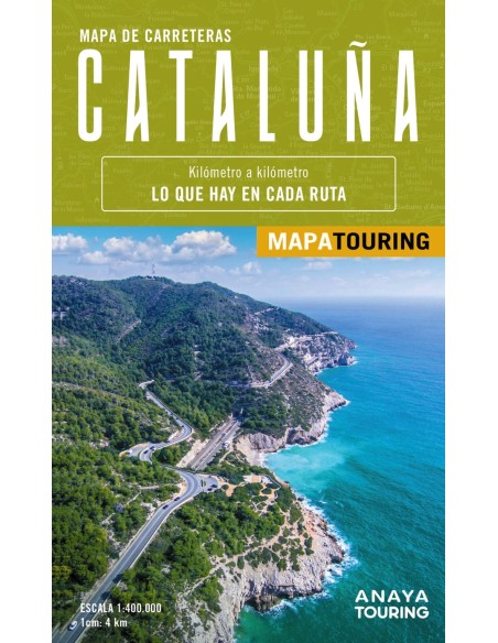 Mapa de carreteras de Cataluna desplegable escala 1 400000