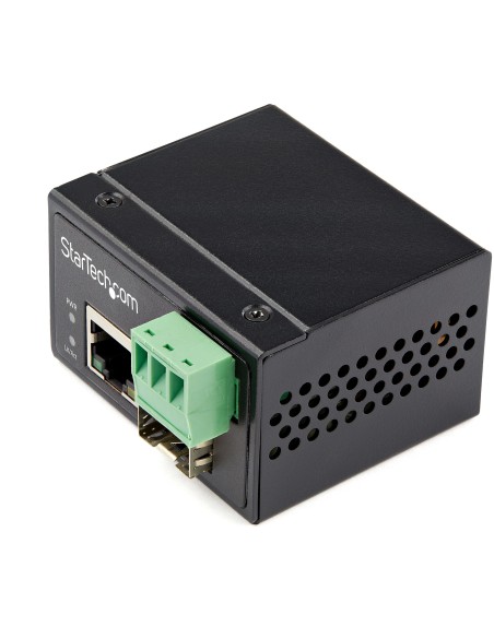 Conversor de Medios Ethernet Industrial de Fibra Multi o Monomodo a Ethernet - SFP a RJ45 - Convertidor - IP30 (IMC100MSFP)