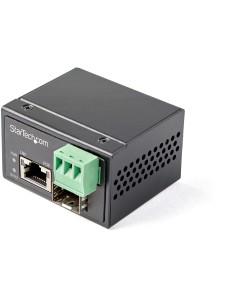 Conversor de Medios Ethernet Industrial PoE+ de Fibra a Ethernet de 30W - Convertidor SFP a RJ45 de Fibra IP30 (IMC1GSFP30W)