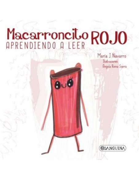 Macarroncito rojo aprendiendo a leer