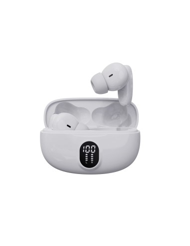 TWE-57W auricular y casco Auriculares True Wireless Stereo (TWS) Clip de oreja Llamadas/Música USB Tipo C Bluetooth Base de carg