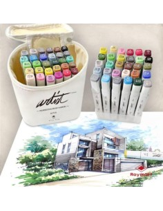 ESTUCHE 30 ROTULADORES PROFESSIONAL BRUSH DOBLE PUNTA