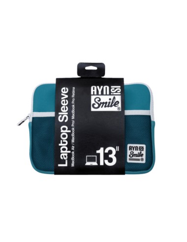 Funda Sleeve para Portátil de 13 y 14 pulgadas Fitness de Neopreno color Azul Turquesa