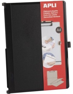 Clipboard plegable a4 plastico abs color negro