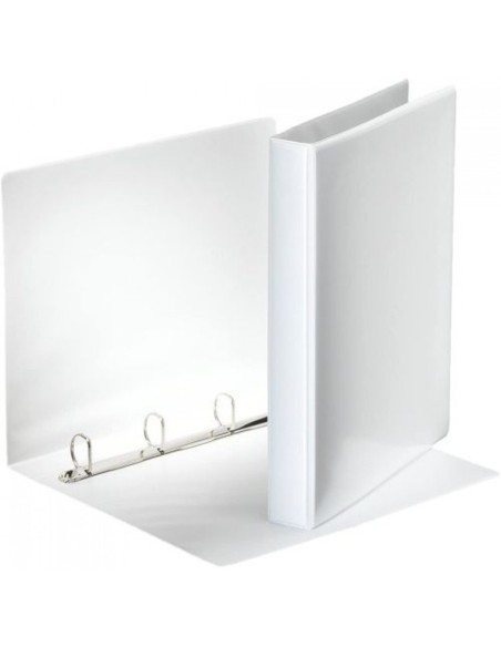 CARPETA CANGURO A4 4 ANILLAS 25MM MIXTAS COLOR BLANCO
