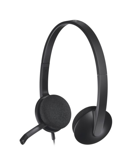  AURICULARES LOGITECH H340 CON MICROFONO USB COLOR NEGRO 
