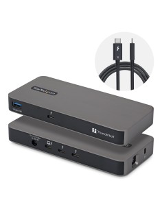 Hub Thunderbolt&trade  5 de 4 Puertos con KVM Thunderbolt Share - 80/120Gbps - Multipantallas 8K - PD 140W - USB-A 10Gbps - TB4 