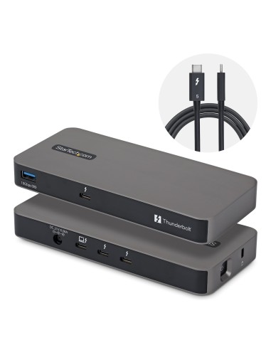 Hub Thunderbolt&trade  5 de 4 Puertos con KVM Thunderbolt Share - 80/120Gbps - Multipantallas 8K - PD 140W - USB-A 10Gbps - TB4 
