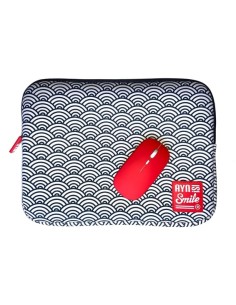 Laptop sleeve Kimono 13"-14" Seigaiha + Mouse