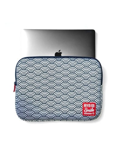 Laptop sleeve Kimono 13"-14" Seigaiha + Mouse