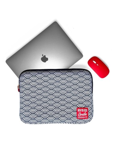 Laptop sleeve Kimono 13"-14" Seigaiha + Mouse