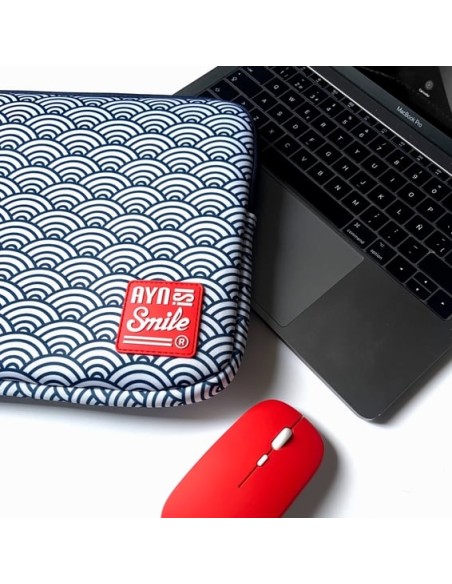 Laptop sleeve Kimono 13"-14" Seigaiha + Mouse