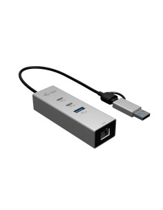 USB-C/USB-A Metal HUB 3 (2x USB-C, 1x USB-A) Port + 2.5GLAN