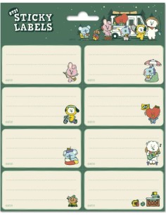 ETIQUETAS ADHESIVAS BT21 OUTDOOR WEEKEND