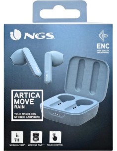 AURICULARES BRUETOOTH ARTICA MOVE RAIN AZUL ESTUCHE DE CARG