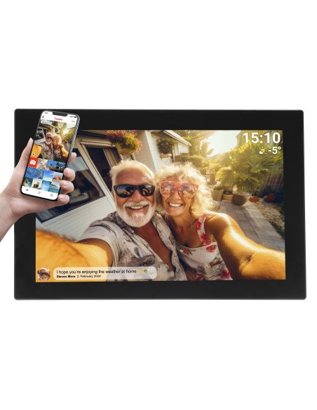 PFF-1037 10,1'' digitaler Bilderrahmen schwarz marco fotográfico digital Negro 65 cm (25.6") Pantalla táctil Wifi