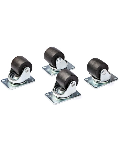 Ruedas de Servicio Pesado para Racks o Armarios de Servidores - Juego de 4 Ruedas Universales M6 de 2 Pulgadas - Patrón de 45x75