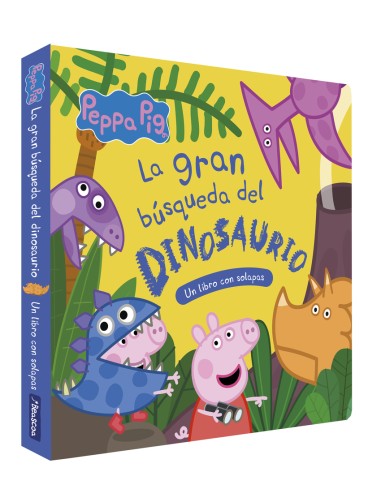 Peppa Pig Libro de carton con solapas La gran busqueda del dinosaurio