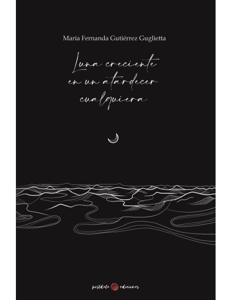 Luna creciente en un atardecer cualquiera