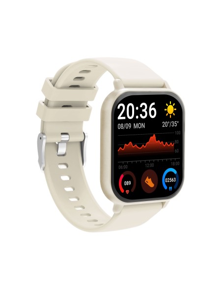 SWC-176BE Relojes inteligentes y deportivos 4,6 cm (1.81") TFT Digital Pantalla táctil Beige