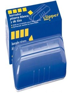 BORRADOR PIZARRA BLANCA Y NEGRA CLIPPER