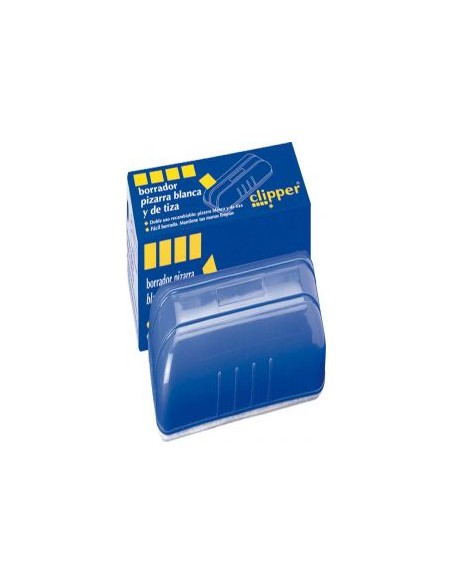 BORRADOR PIZARRA BLANCA Y NEGRA CLIPPER