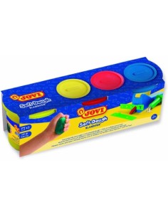 Pack 3 botes blandiver soft dough 110g colores amarillo rojo y azul