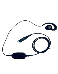 USB-C Wired Headset for PTT + VoIP w/ rotating ear piece for right/left ear wearing. Includes built Auriculares Alámbrico gancho