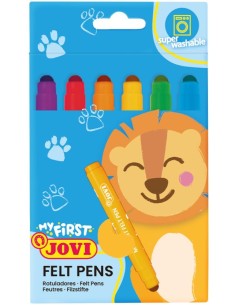 Estuche 6 rotuladores jovi colores surtidos my first felt pen