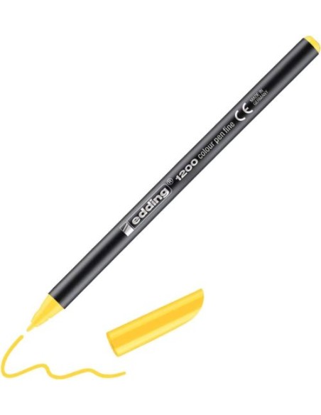 c 10 rotulador edding 1200 amarillo 05 punta de fibra