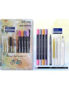 KIT INICIACION LETTERING Y BULLET JOURNAL 11 PIEZAS