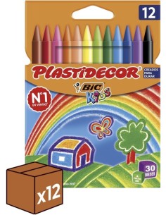 Ceras Plastidecor 12 colores pack 12u