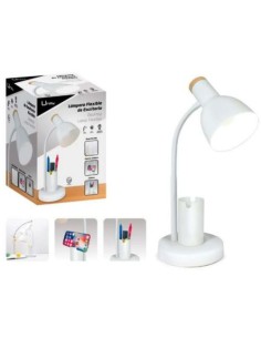 LAMPARA SOBREMESA ENCHUFABLE FLEXIBLE C CUBILETE BLANCO