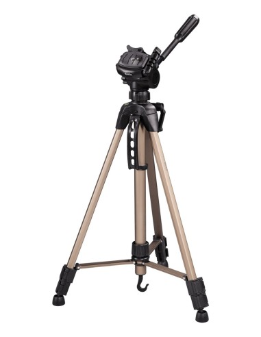 Trípode para cámara, con altura regulable, trípode fotográfico, con bolsa de transporte incluída, altura 60-153cm, color bronce/