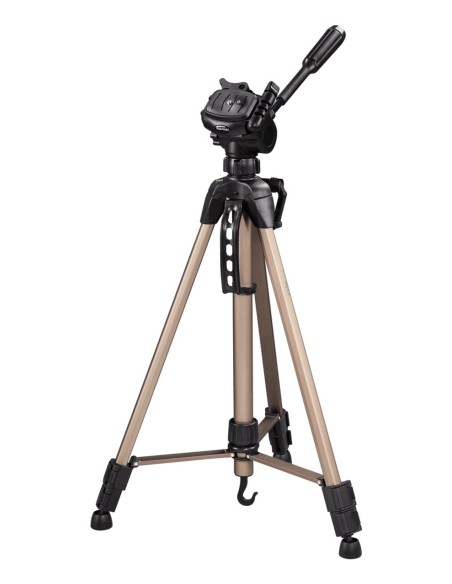 Trípode para cámara, con altura regulable, trípode fotográfico, con bolsa de transporte incluída, altura 60-153cm, color bronce/