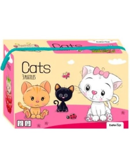 PEQUENOS BRILLANTES PUZZLE TRIPLE GATOS