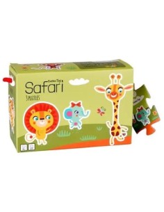 PEQUENOS BRILLANTES PUZZLE TRIPLE SAFARI