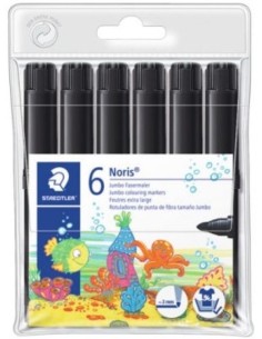 Estuche 6 rotulador grueso noris jumbo 340 colores surtidos