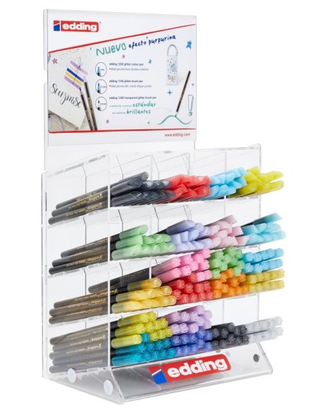 Expositor 210 rotulador edding 1200 1340 glitter
