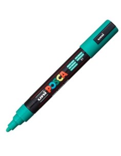 Marcador uni posca pc5m color verde esmeralda punta 18 25mm
