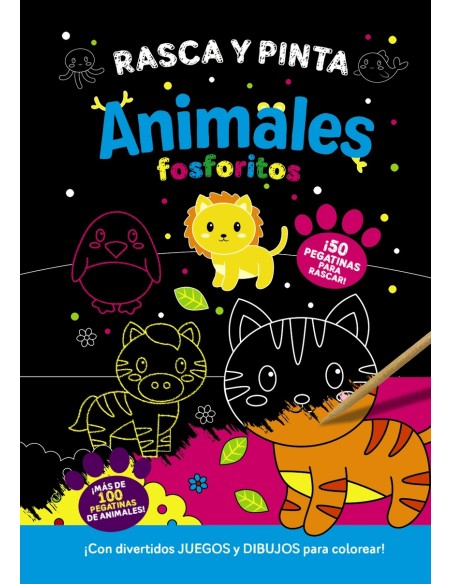Rasca y pinta animales fosforitos
