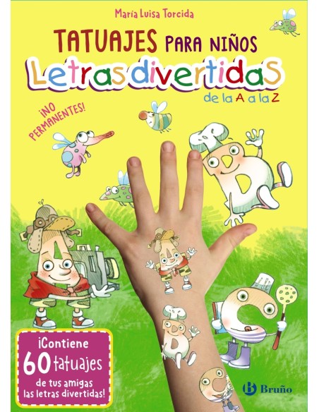 Tatuajes para ninos Letras divertidas de la A a la Z