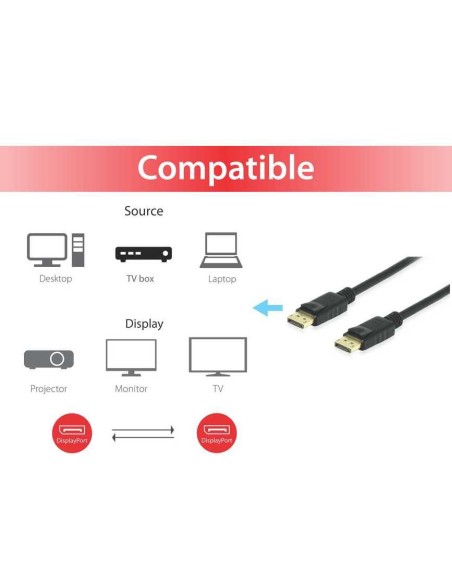 119253 cable DisplayPort 3 m Negro