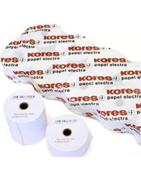 PACK 10 ROLLOS PAPEL ELECTRA 75X65X12MM KORES PACK 10 ROLLOS PAPEL ELECTRA 75X65X12MM KORES
