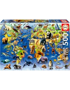 PUZZLE 500 PIEZAS ESPECIES EN PELIGRO DE EXTINCION