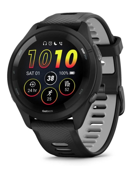 Forerunner 265 3,3 cm (1.3") AMOLED 46 mm Digital 416 x 416 Pixeles Pantalla táctil Negro Wifi GPS (satélite)