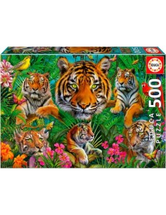 PUZZLE 500 PIEZAS JUNGLA DE TIGRES