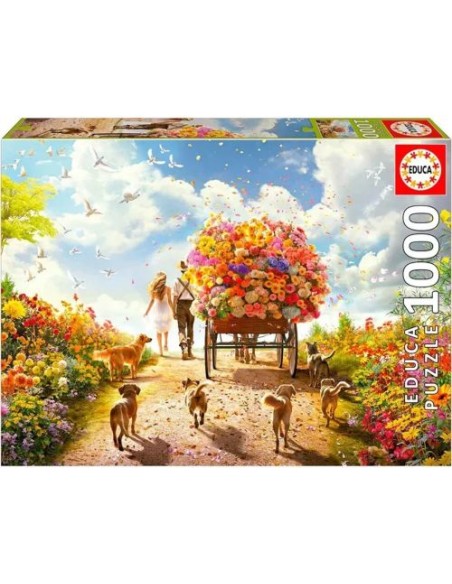 PUZZLE 1000 PIEZAS CARRO DE FLORES