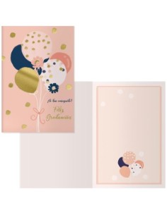 Pack 6 tarjetas felicitacion Modelo Every balloons